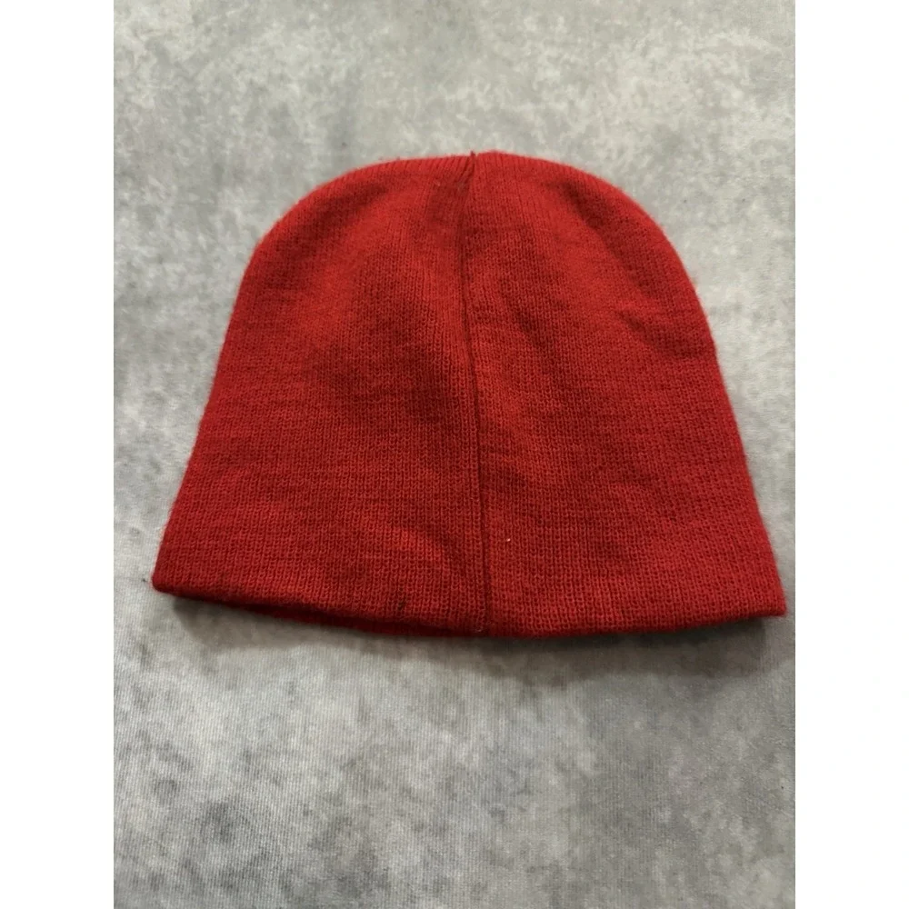Nintendo Super Mario Mario Red Knit Stretch Beanie Hat M Logo 2014 MPN 026014